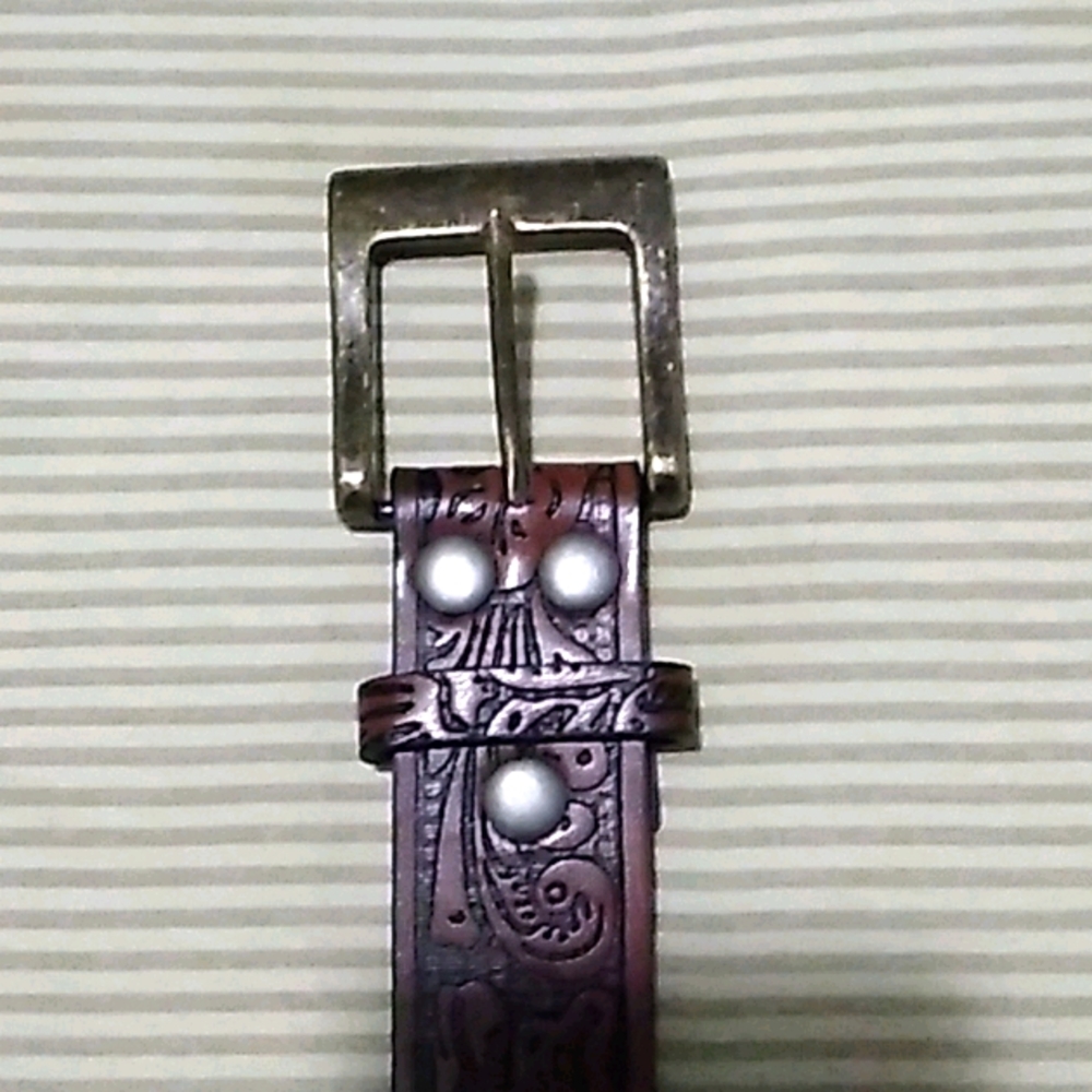 Belt Leather Western Floral